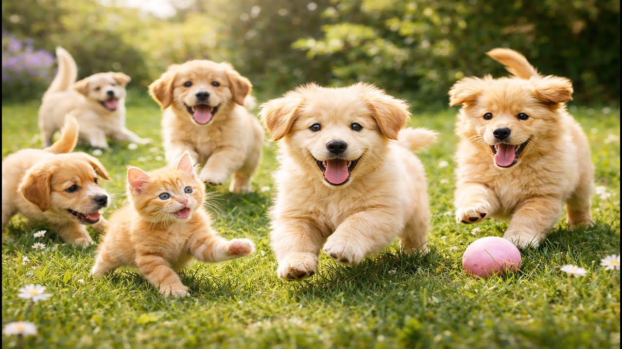 🍃🐶 Relaxing Outdoor Puppy Time with Mother Dog | Soft Dog Sounds