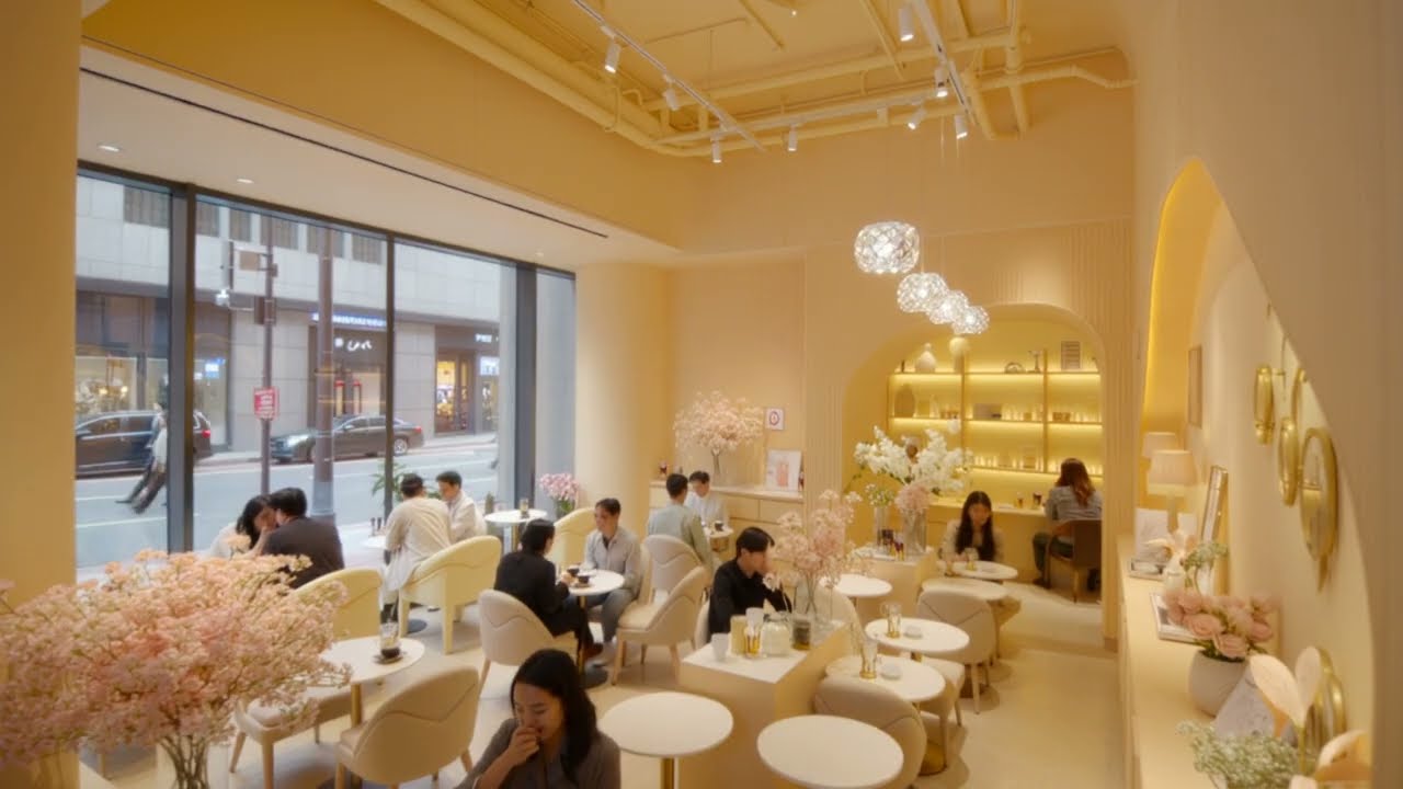 Warm & Inviting Cafe Background Music for Relax, Focus & Study ☕🌸 | Cafe Note Ambience