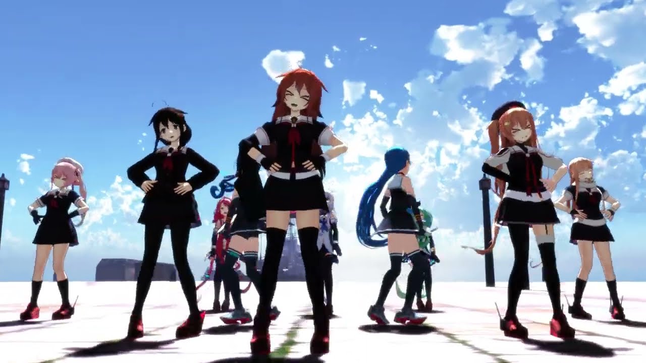 【MMD艦これ】白露型全艦抜錨な『ダーリンダンス』【10人用カメラ配布】