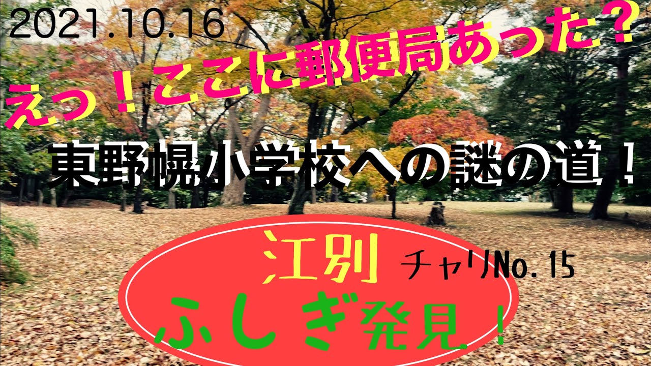 【江別ふしぎ発見‼︎】紅葉探検！①幻になった西野幌郵便局の謎！②東野幌小裏の沢への道！③歴史ロマン貯水池を探検