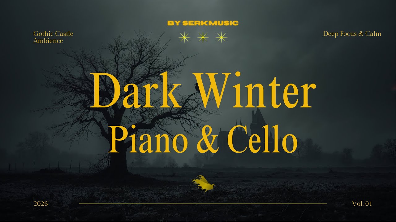 Piano & Cello for Studying | Dark Cinematic Winter Focus Music