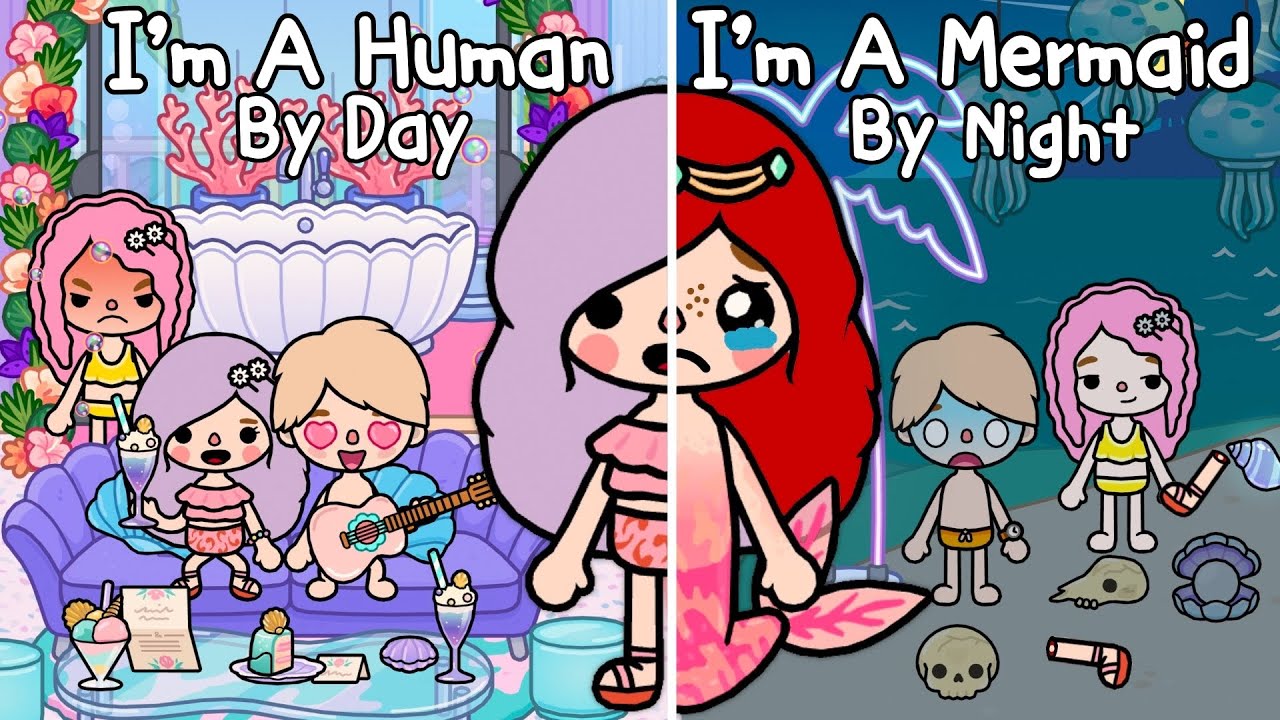 I’m A Human By Day, A Mermaid By Night 👩🏼🌙🧜🏻‍♀️ Sad Story | Toca Life Story | Toca Boca