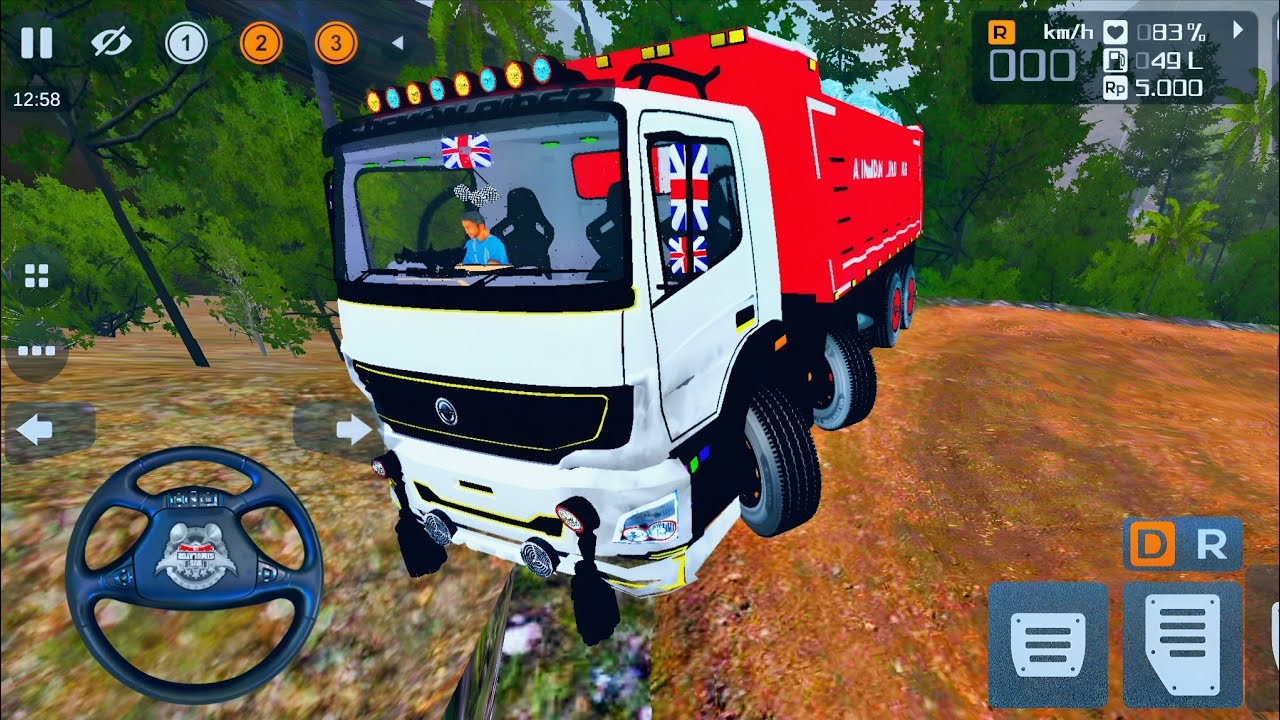 🚛 Bharat Benz Over Loaded Stones Transport 🤩 Uphill Off-road Driving Kalok Off-road Map 🗾