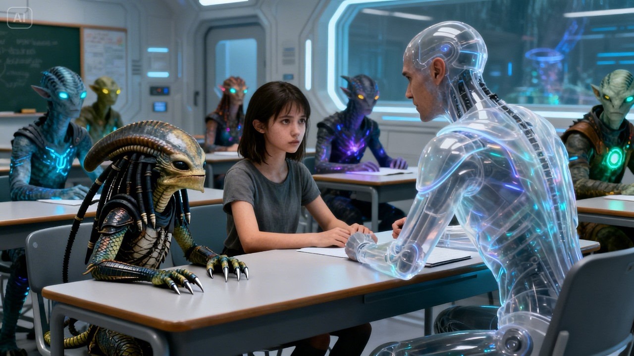 A Predator Cub Took the Seat Beside the Deathworld Girl, The Teacher Nodded And Got Scared