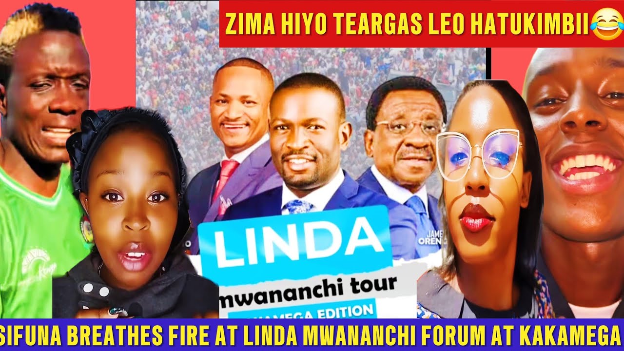 KAKAMEGA WAS FIRE SIFUNA PERSUADE YOUTHS NOT TO RUN DESPITE BEEING THROWN TEARGAS 