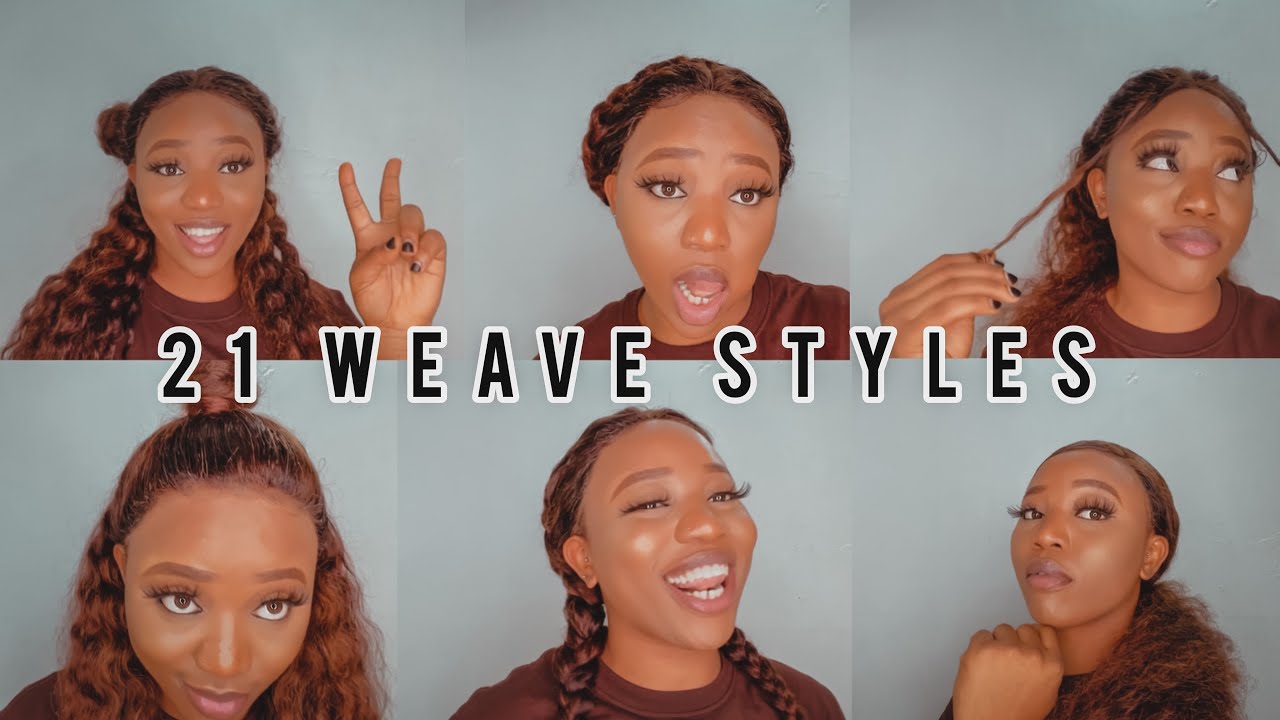 21 ways || How to style a lace frontal wig / weave beginners Friendly