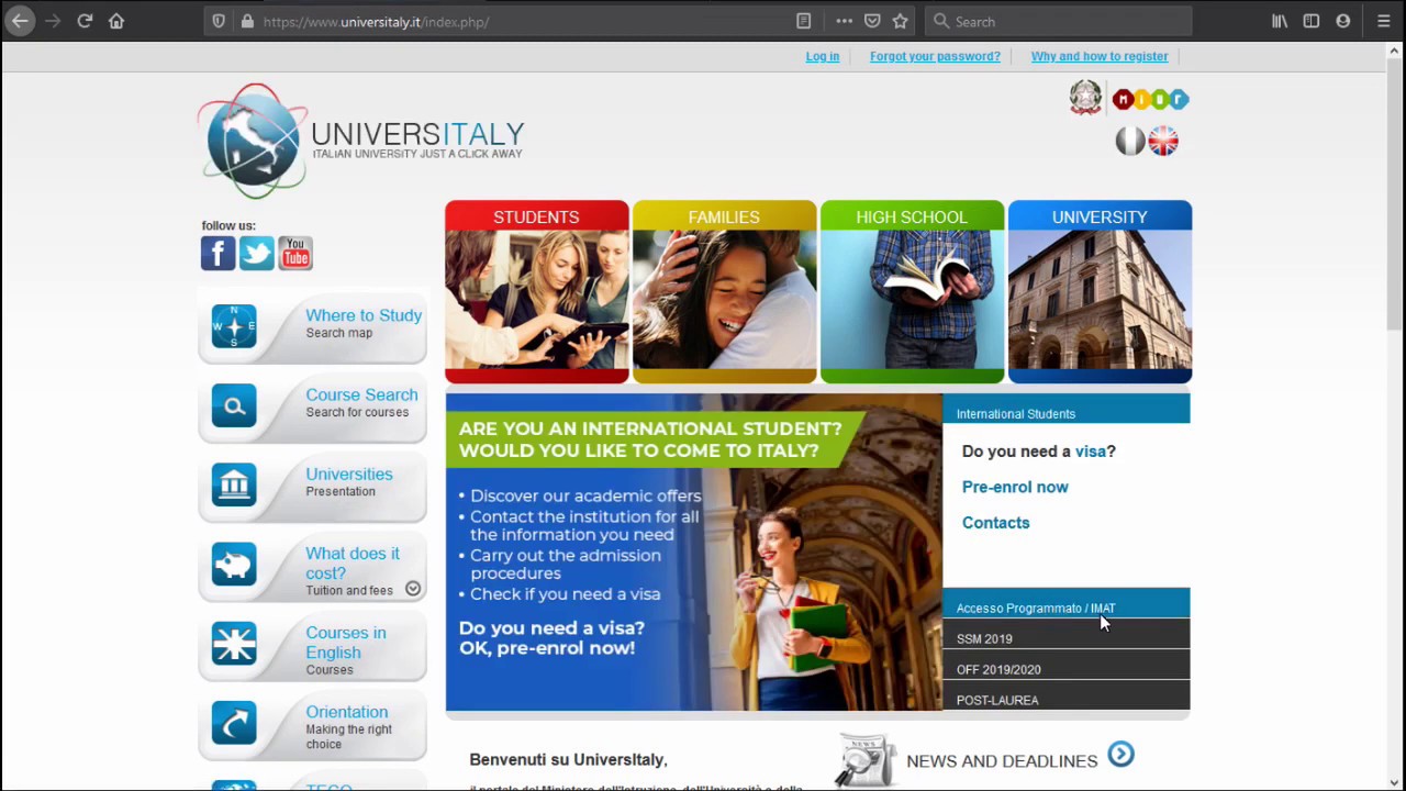 How to register for IMAT 2020 - STEP BY STEP - English Med Schools in Italy