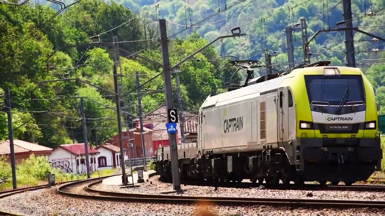 Trenes de mercancías por el concejo de Oviedo 2024.