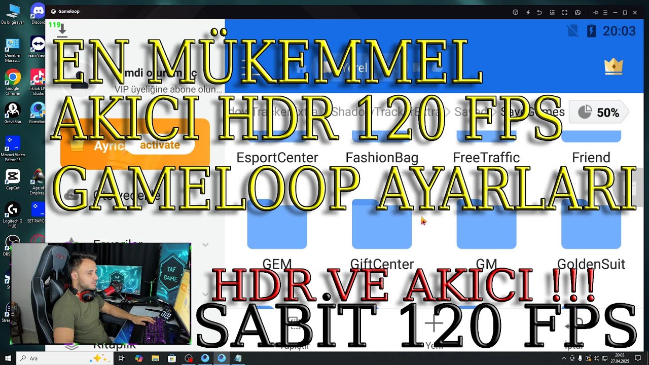HDR GÖRÜNTÜ,AKICI 120 FPS GAMELOOP AYARLARI -PUBG MOBİLE