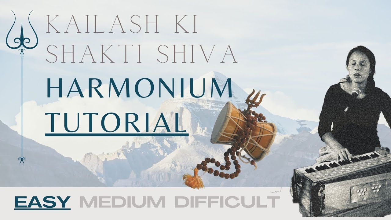 Harmonium tutorial for beginners - Learn in 2 minutes! Powerful traditional Shiva kirtan mantra