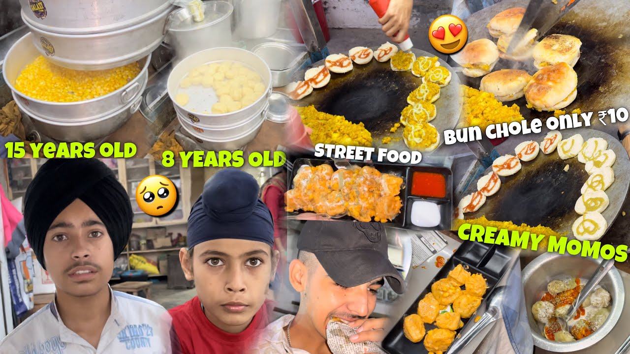 15 Years Old BOY Selling STREET FOOD🥺😍* Bun Chole ₹10😱