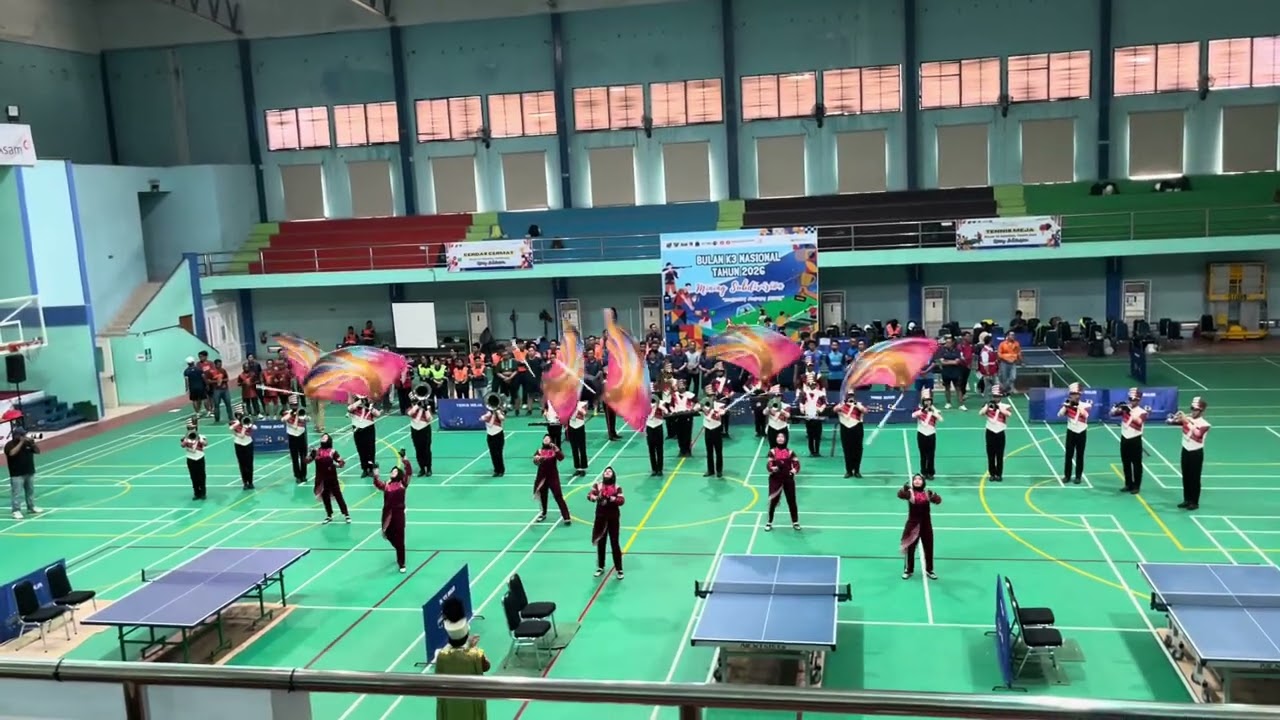 Penampilan @MBBAMarchingBandBukitAsam Pembukaan Lomba Tenis Meja Mining Division
