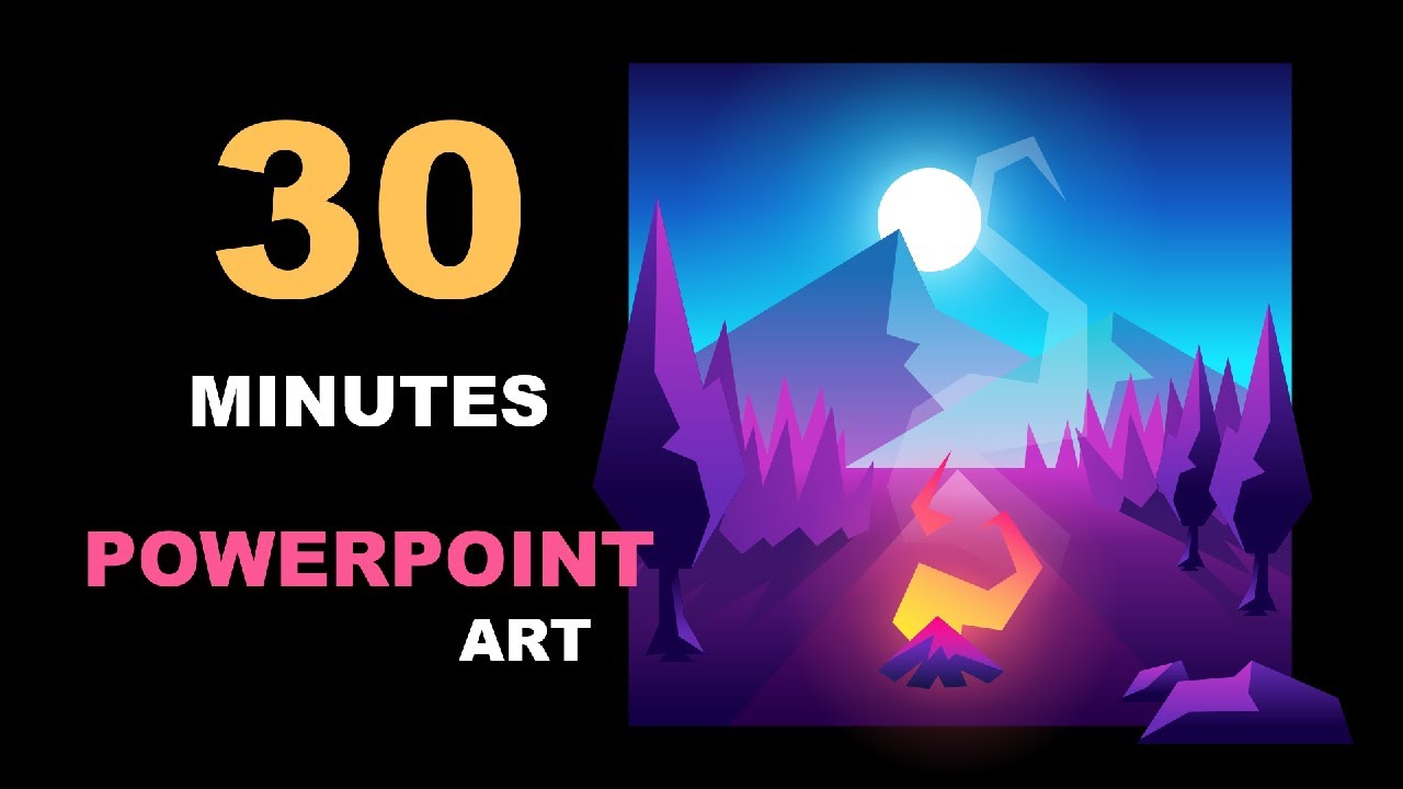 30 Minute Art Using Only PowerPoint - Simple!