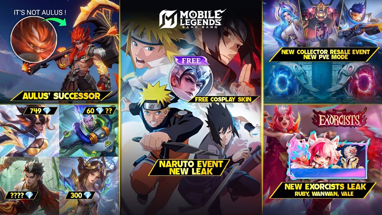 NARUTO EVENT NEW LEAK, FREE COSPLAY SKIN, NEW SKIN PRICES, RUBY EXORCIST REVEALED - Mobile Legends