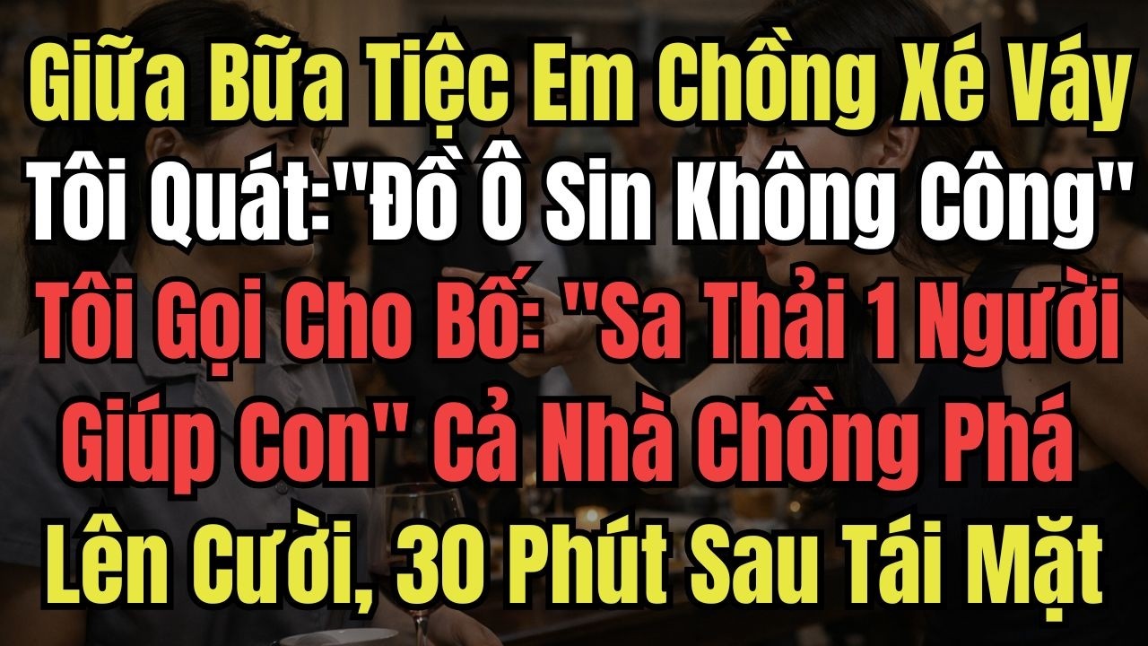 Giữa Bữa Tiệc Em Chồng Xé Váy Tôi Quát: 