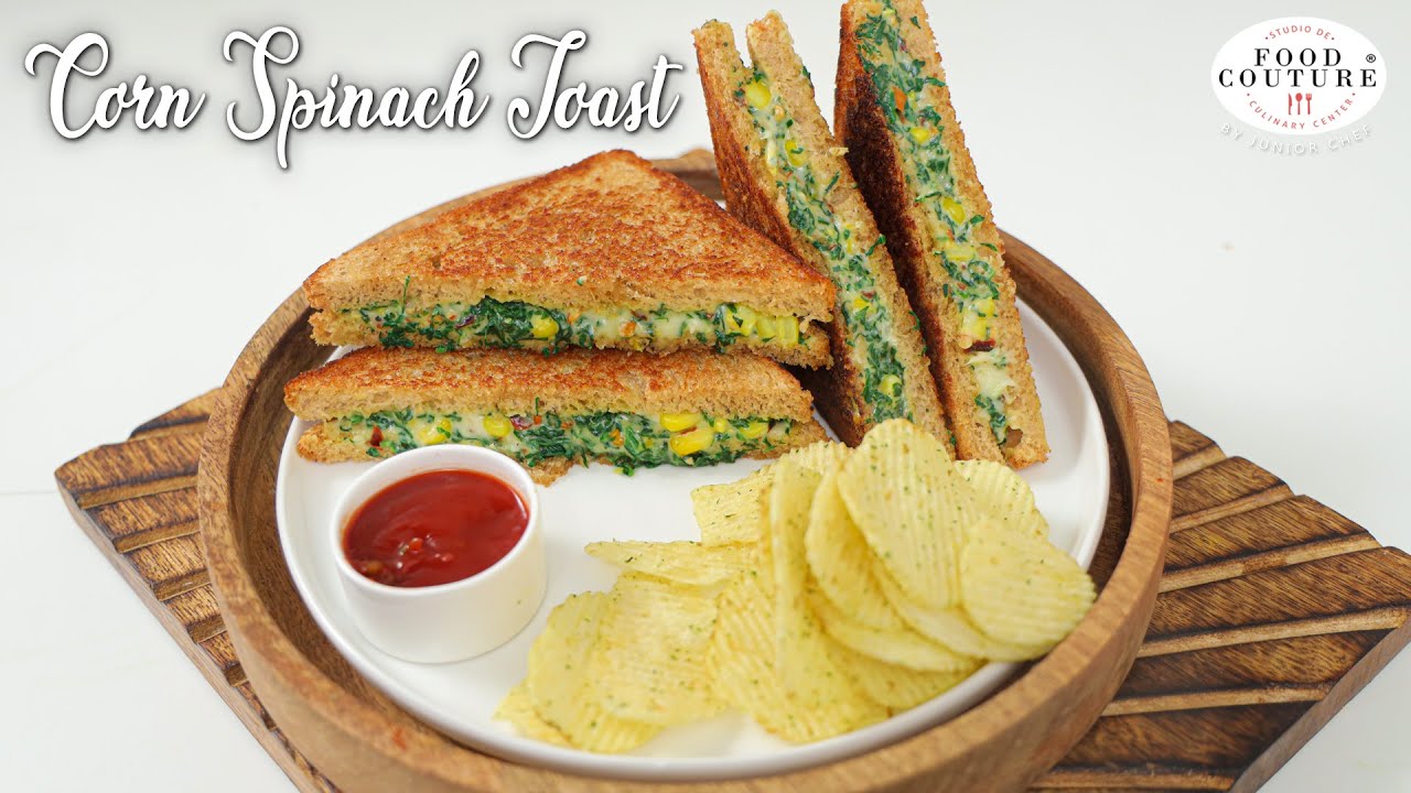 Corn Spinach Toast | Easy to Make Street Style Recipe | Food Couture by Junior Chef