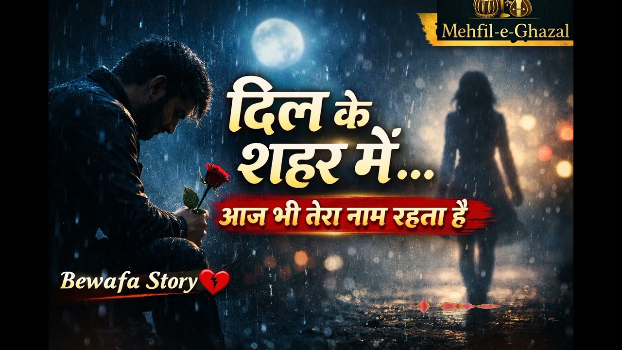 दिल के शहर में आज भी तेरा नाम रहता है | दर्द भरी ग़ज़ल | Bewafa Ghazal