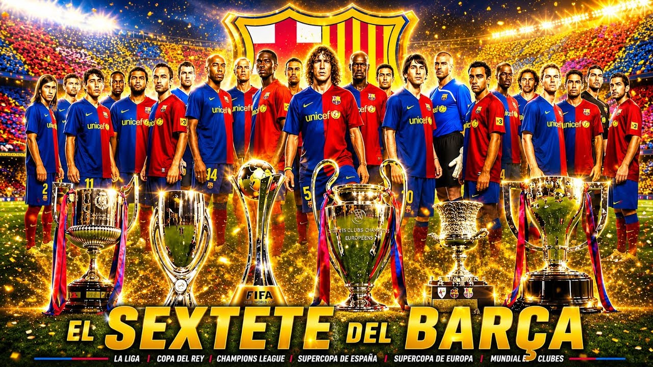 El SEXTETE 🏆🏆🏆🏆🏆🏆 del BARCELONA