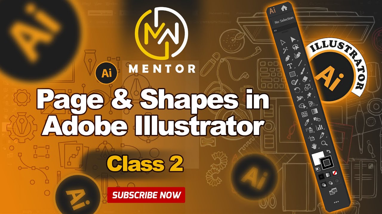Understanding pages and Shapes in Adobe Illustrator | Class 2