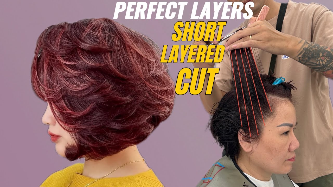 How to Cut The Perfect Short Layered Haircut | Volume & Texture Secrets Tutorial (Step-by-Step)