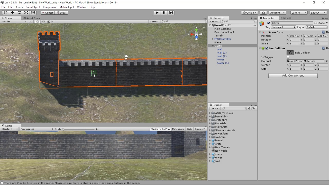 How to use a box collider in Unity