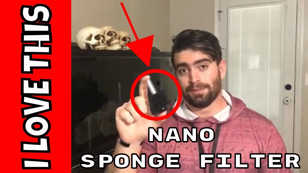 DIY nano sponge filter, betta fish tank