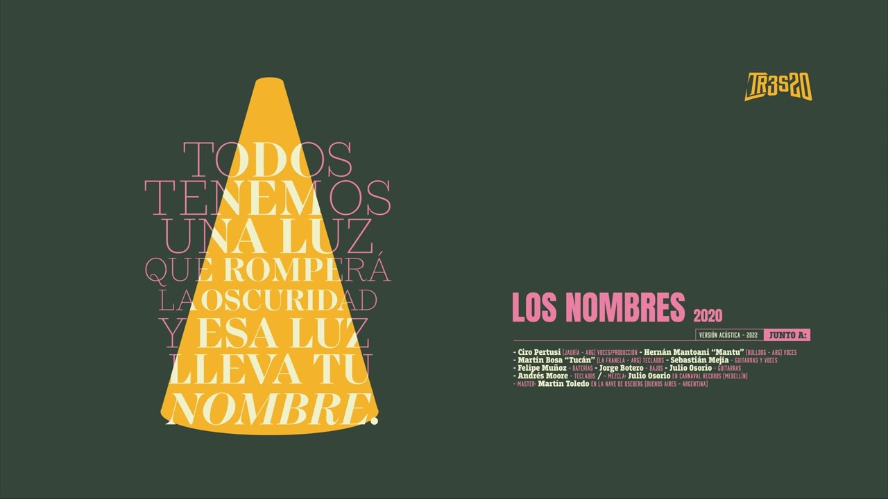 Tr3sdeCoraZón - Los Nombres (Versión Acústica) ft. Ciro Pertusi, Hernán Mantoani y Martin Bosa