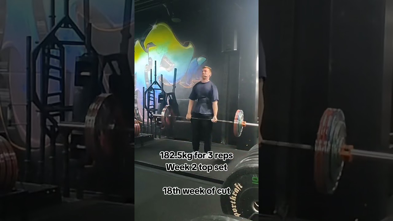 182.5kg deadlift for 3 reps. #fitness #gym #fitnessmotivation