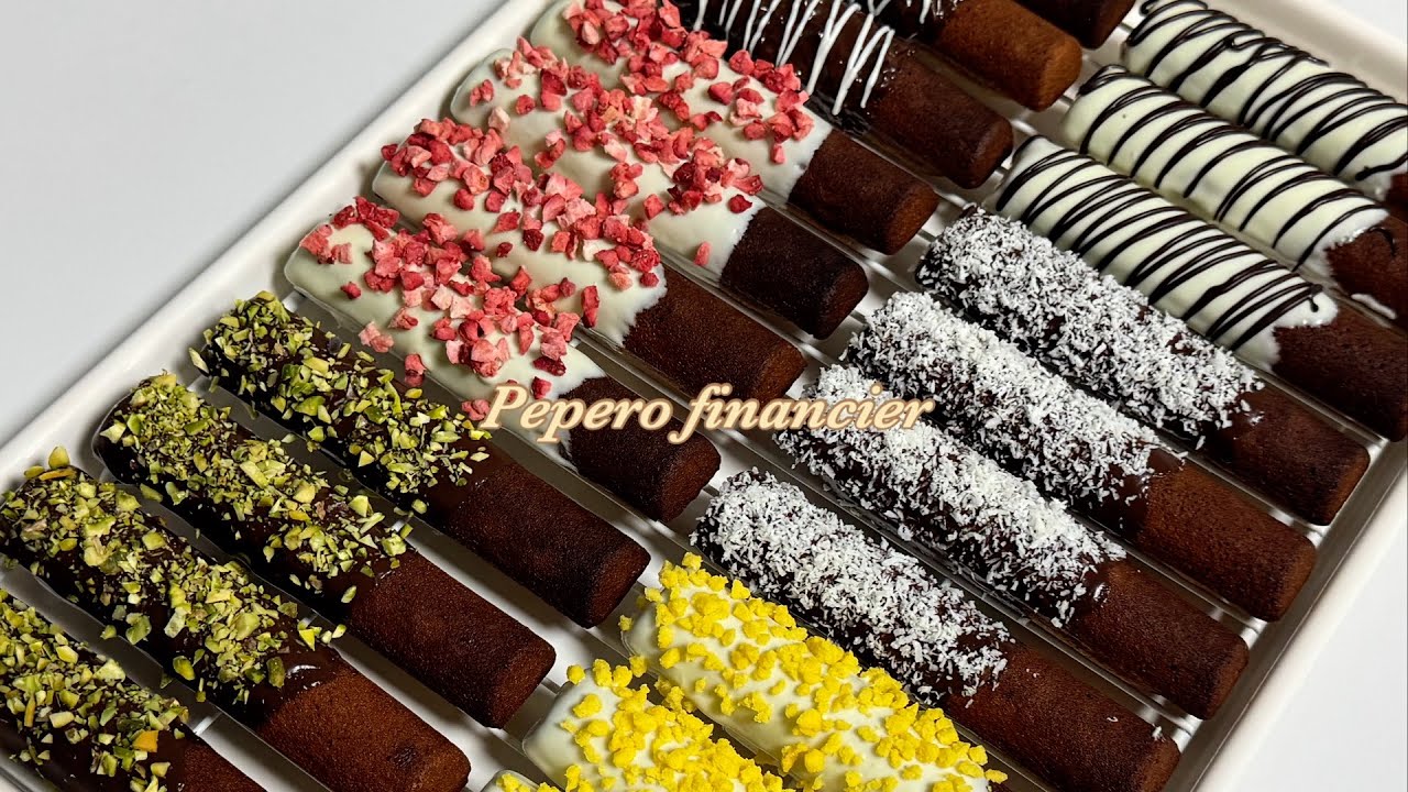 휘낭시에로 만든 빼빼로, 빼낭시에👩🏻‍🍳 │ 빼빼로데이 베이킹 │ 홈베이킹 │ pepero financier │ 빼빼로 만들기 │ 선물용 베이킹 │ 위즈웰인헨스오븐