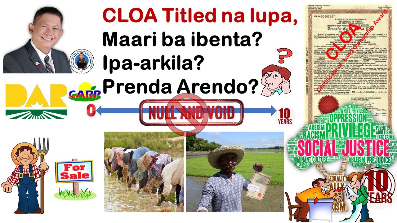 CLOA title maari ba ibenta? pa-arkilahan? I prenda?