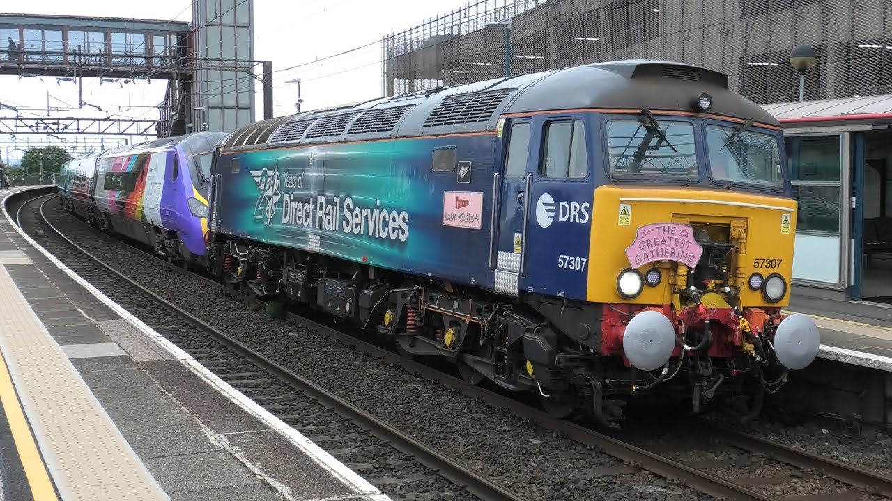 Avanti West Coast Pride Pendolino 390119+57307 DRS Heads to The Greatest Gathering Railway 200 