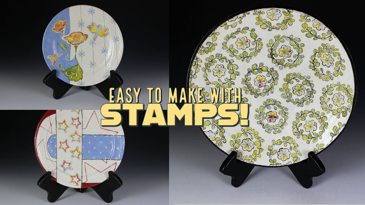 3 Easy Ways to Decorate Pottery With Stamps - You can even MAKE YOUR OWN STAMPS!!