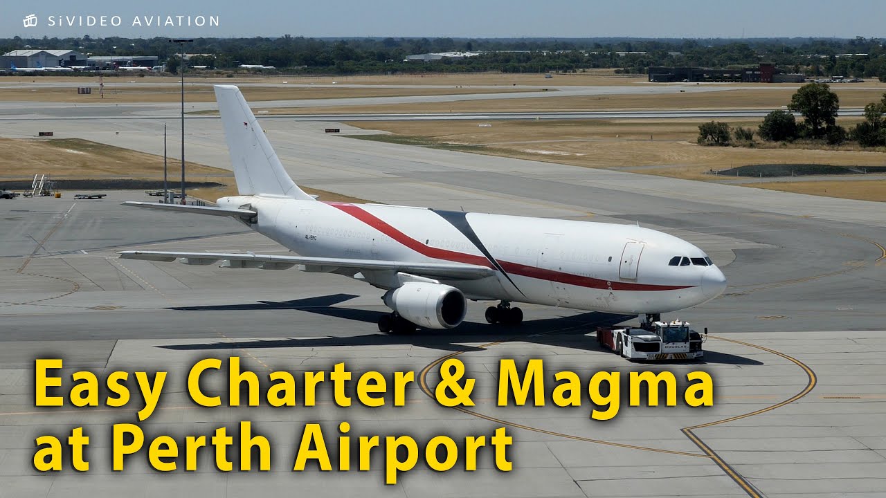 Freighters - Easy Charter (4L-EFC) & Magma Aviation (TF-AMP) at Perth Airport on November 20, 2023.