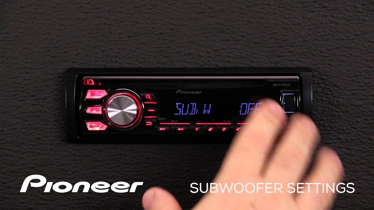 How To - DEH-X2700UI - Subwoofer Settings