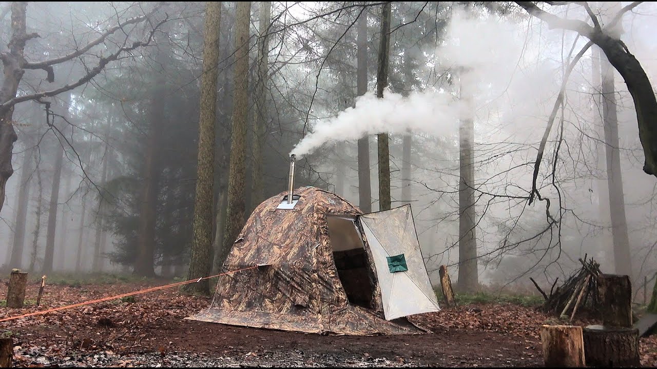 Winter Base Camp Hot Tent Camping