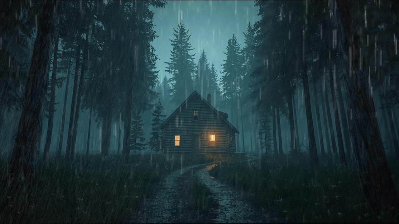 Chuva Forte e Trovões na Cabana 🌧️ Para Dormir Profundamente e Relaxar à Noite