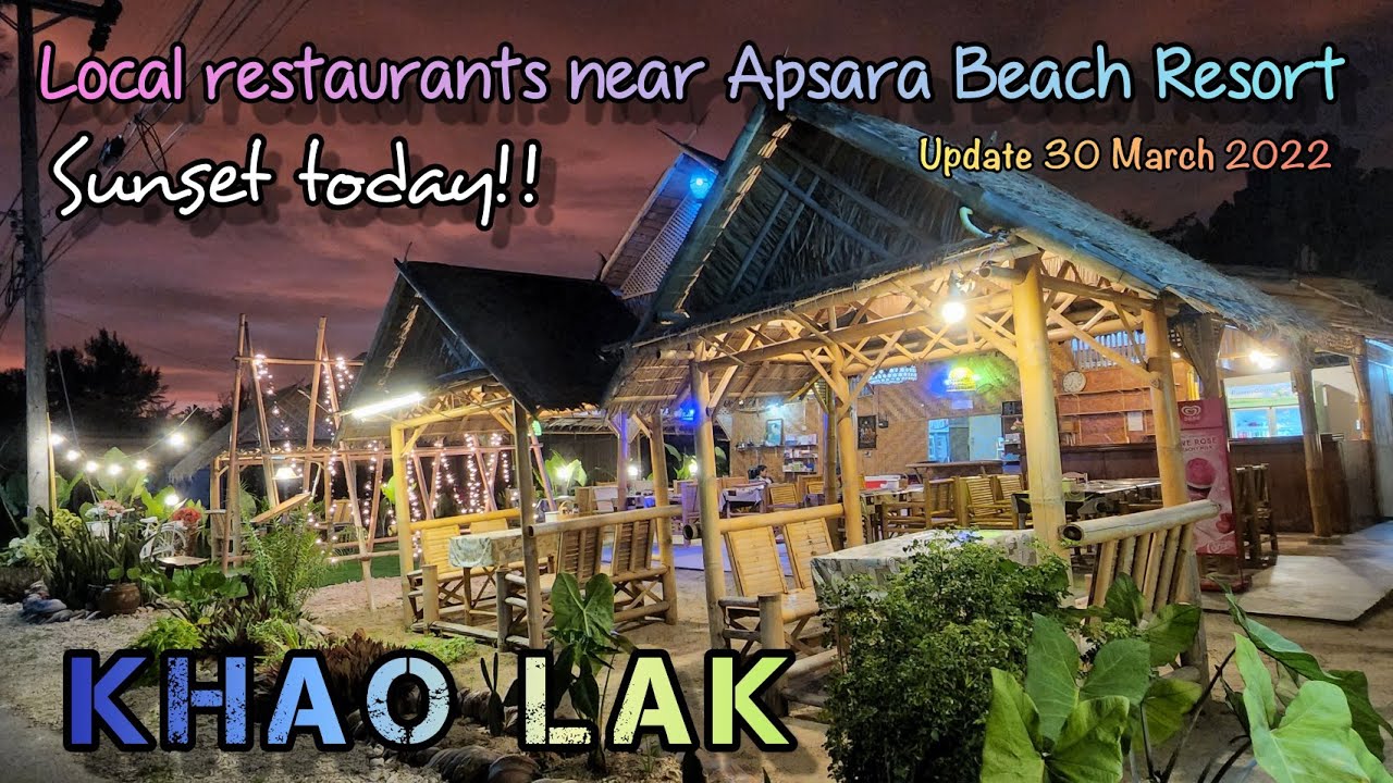 Are there any local restaurants near Apsara Beach Resort?  and Sunset here today.