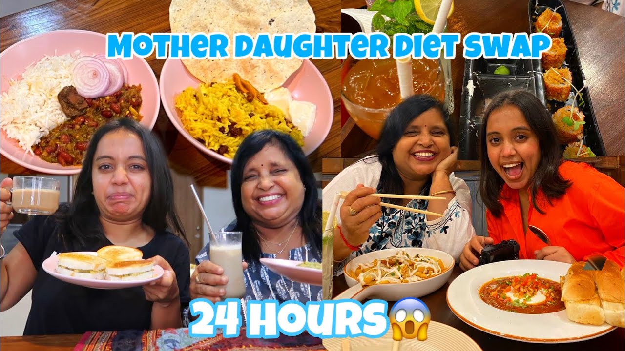 Eating each other’s favourite food for 24 HOURS😱