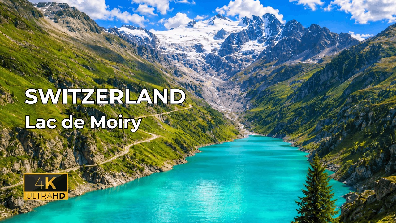 Lac de Moiry 🏔️| Hidden Alpine Beauty in Switzerland 🇨🇭| Drone Travel 4K