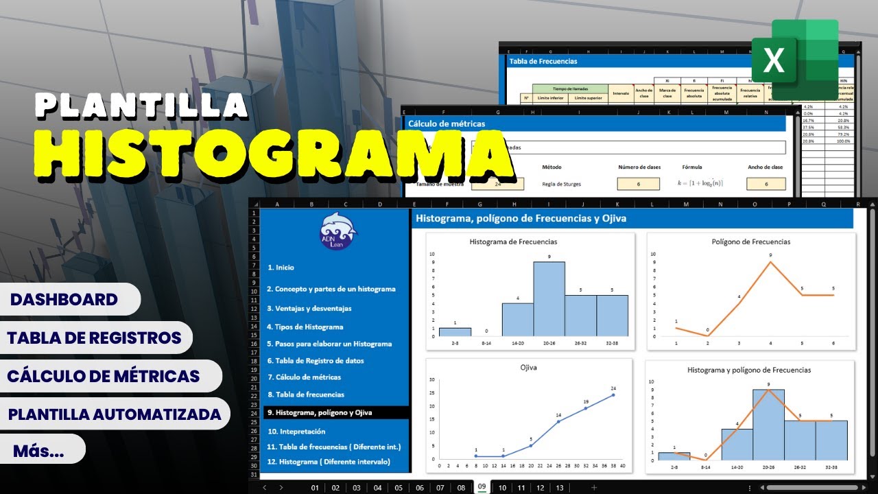 Histograma en Excel ✅ | Plantilla aplicable