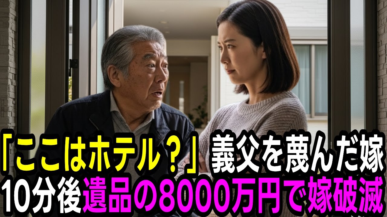 妻の葬儀の後、荷物を持った義父を「ここはホテル？」と見下した嫁。10分後、隠された遺品から8000万円と借用書が発見され、地獄に突き落とし破滅させました 【朗読】【人生ドラマ】
