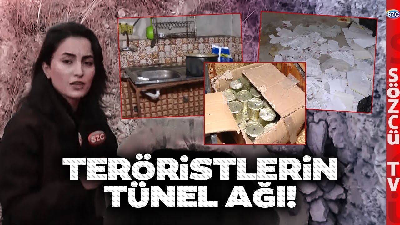 YPG'nin Suriye'deki Tünel Ağını Sözcü TV Görüntüledi! Banyo Mutfak Yemekhane Yatakhane...