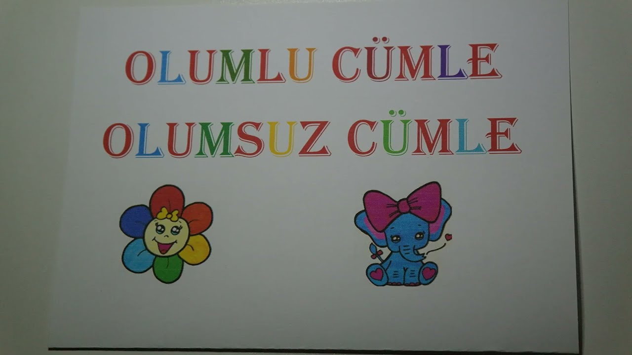 OLUMLU VE OLUMSUZ CÜMLE - 3. SINIF TÜRKÇE - KONU ANLATIMI