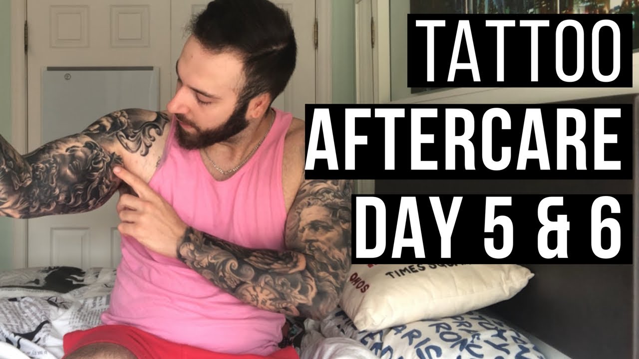How To Treat A New Tattoo: Healing Process/Aftercare DAY 5 & 6 ( Dealing With Pimples And Rash )