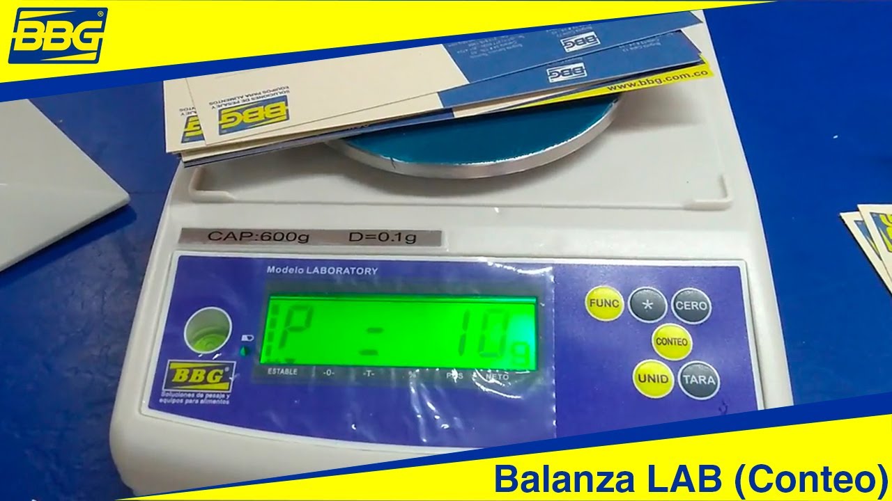 Como usar función de conteo en balanza - Marca - BBG - Ref: LAB Y S1