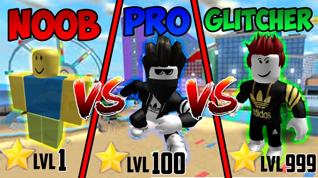 Noob vs Pro vs Glitcher in Mad City  | Roblox