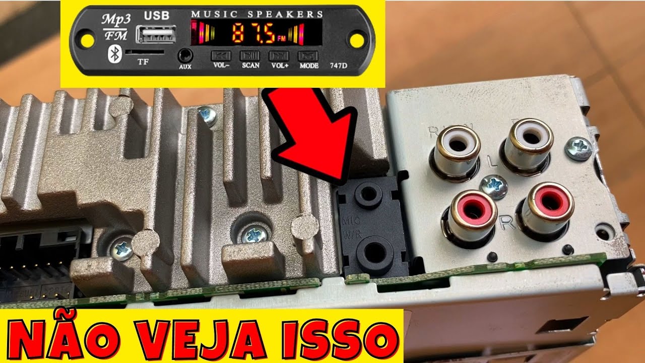 Como ligar PLACA MP3 no PLAYER  Pioneer sem mesa de som gambiarra #somautomtivo