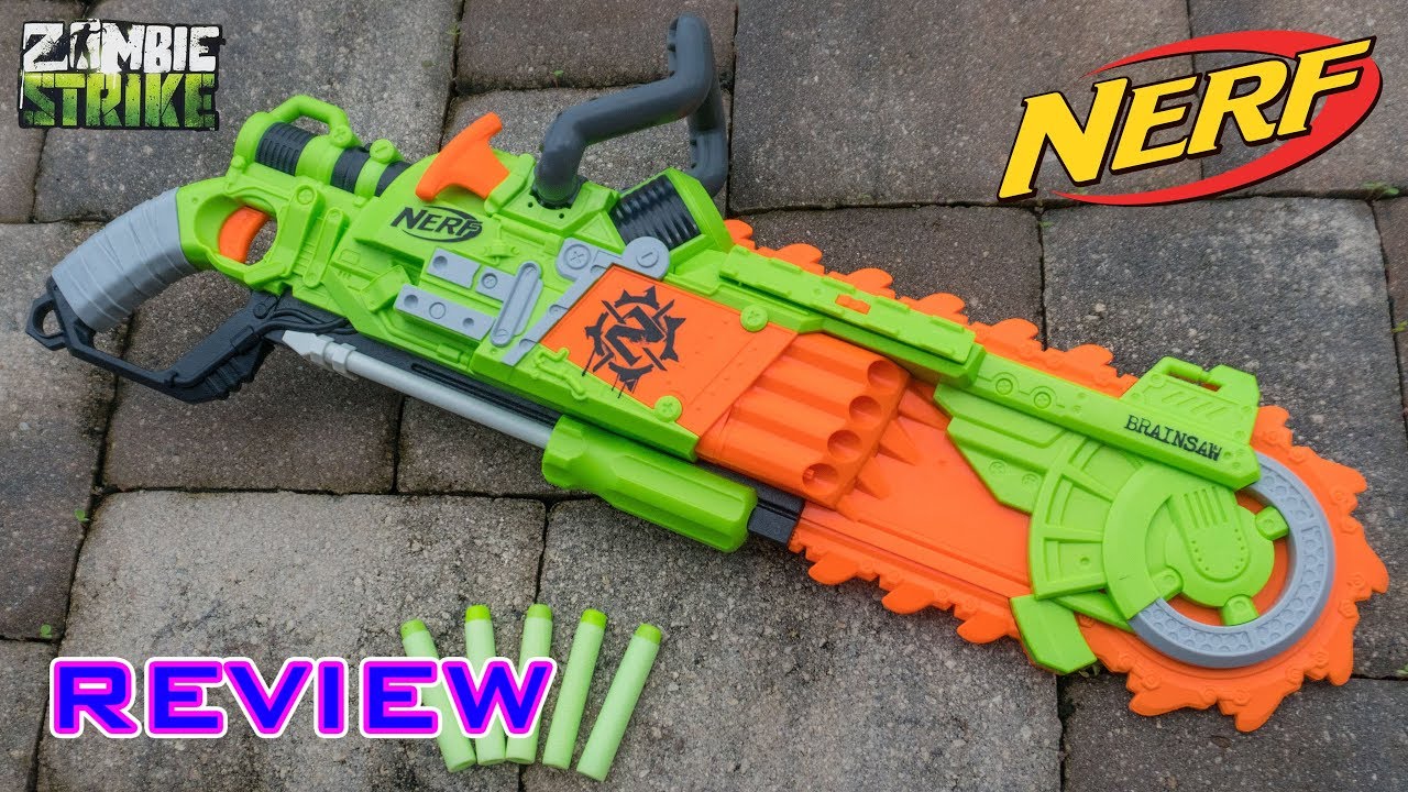 [REVIEW] Nerf Zombie Strike Brainsaw Unboxing, Review, & Firing Test