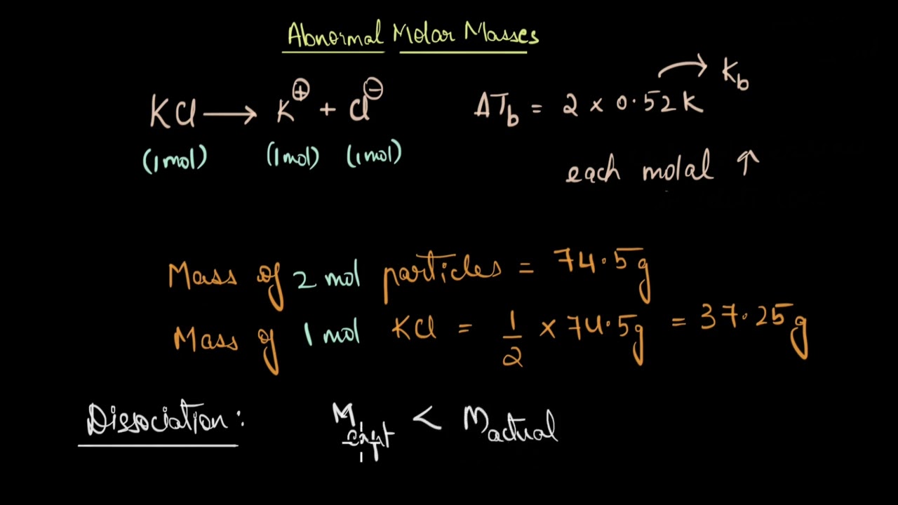 Abnormal molar masses | Solutions | Chemistry | Khan Academy