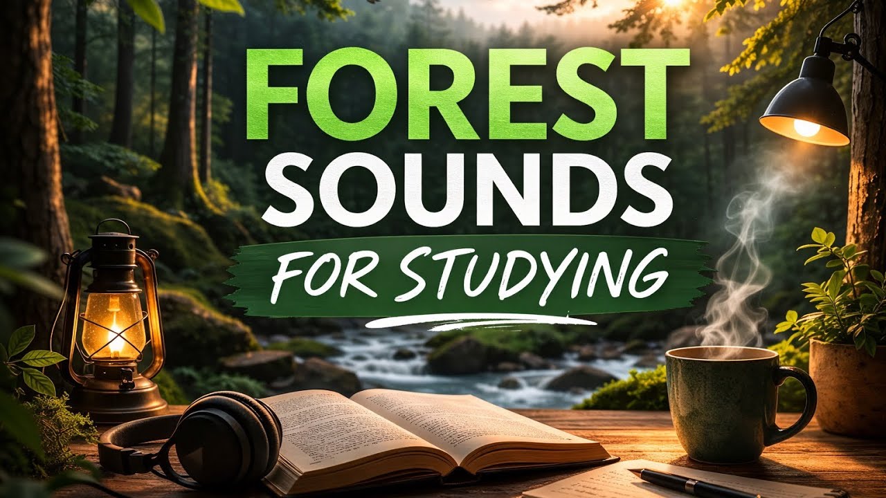 1 Hour Forest Sounds for Study | Relaxing Nature Ambience for Focus, Reading & Concentration